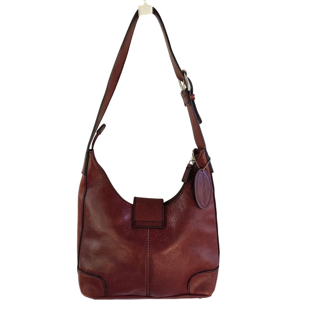 Pelle Studio Y2K Leather Coachella Festival Bag Cognac Brown Baguette Shoulder - Picture 7 of 12
